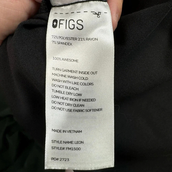 Figs Men’s Technical‎ Collection Black Leon Three Pocket Scrub Top XL - Picture 6 of 6